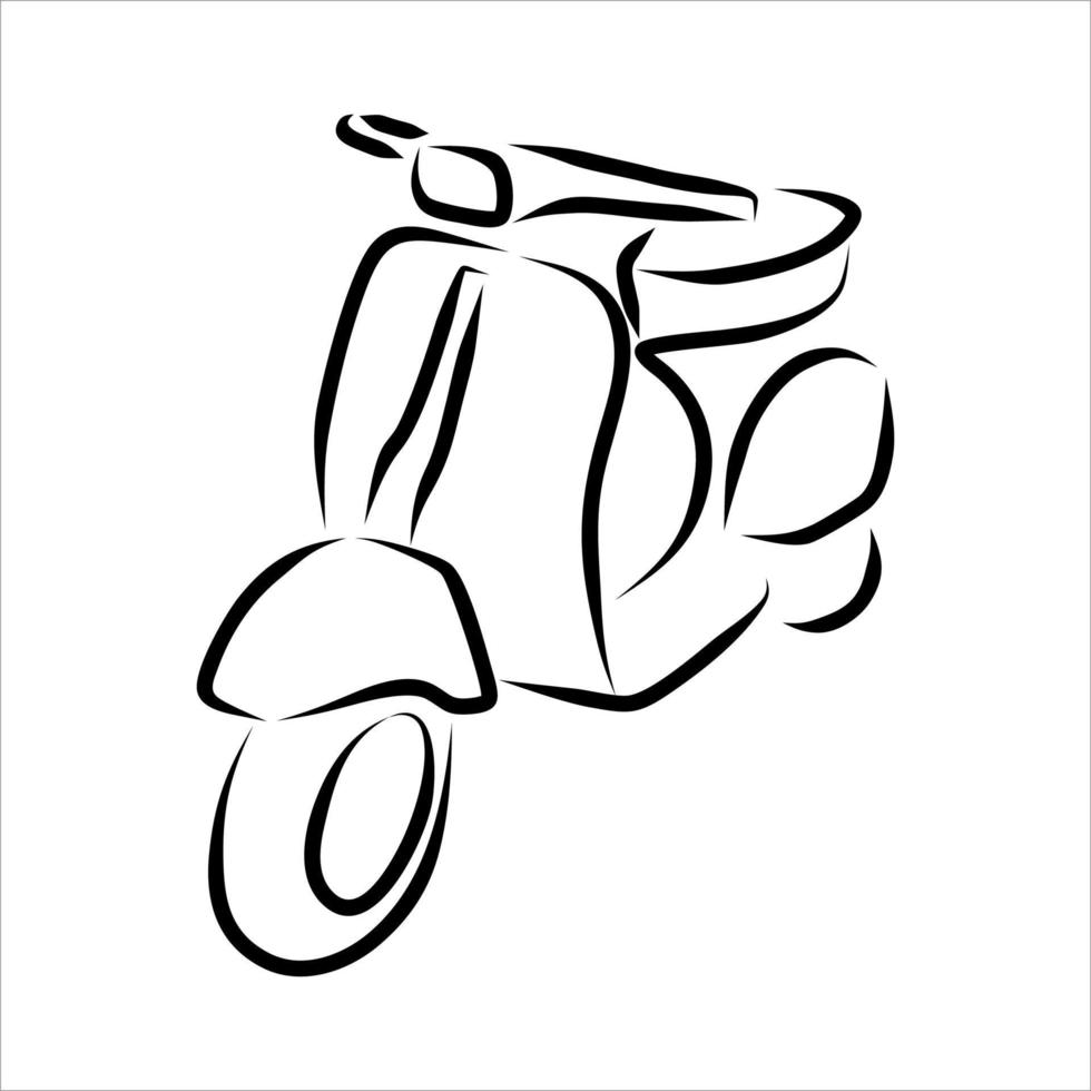 Line drawing of transportation vector