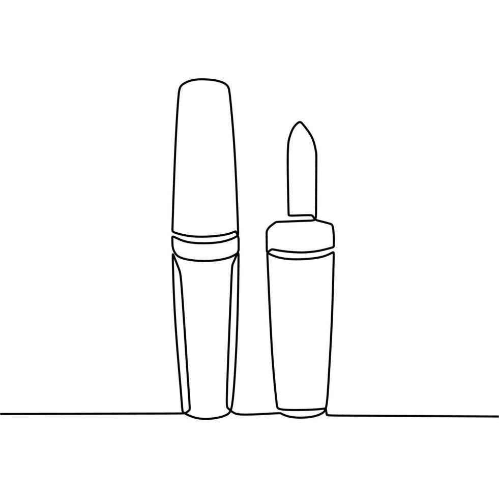 continuous line drawing of cosmetic vector