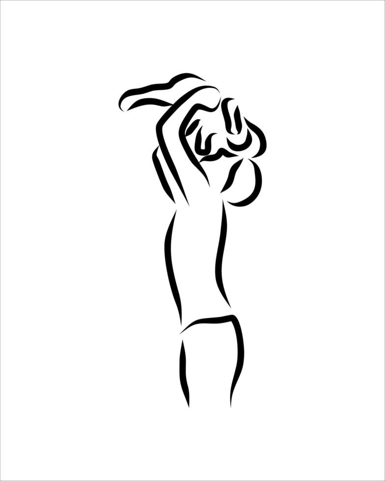 Line drawing of family vector