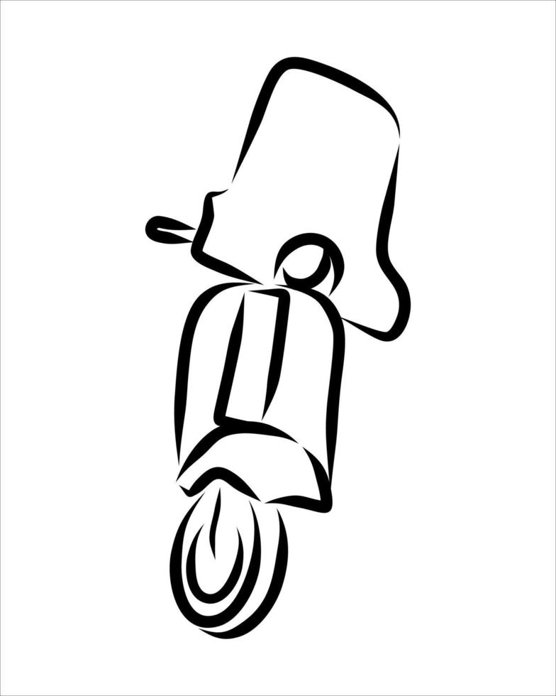 Line drawing of transportation vector