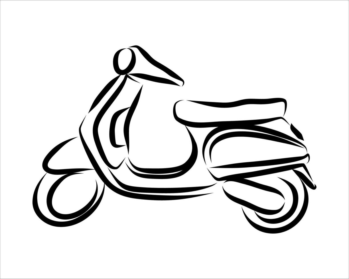 Line drawing of transportation vector