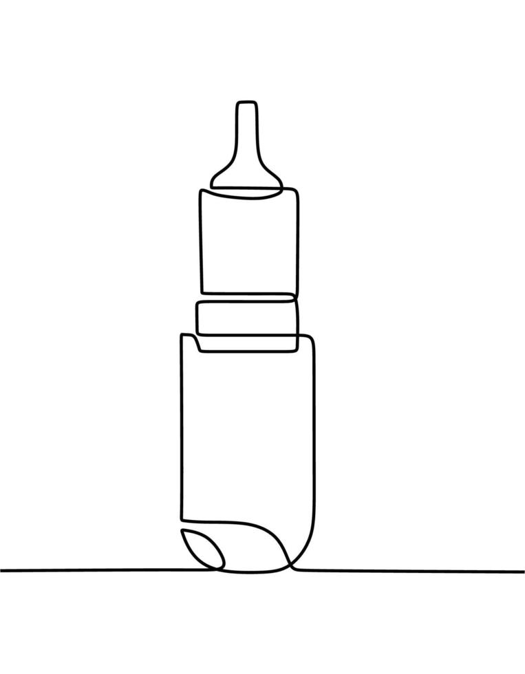 Continuous line drawing of cigarette vector