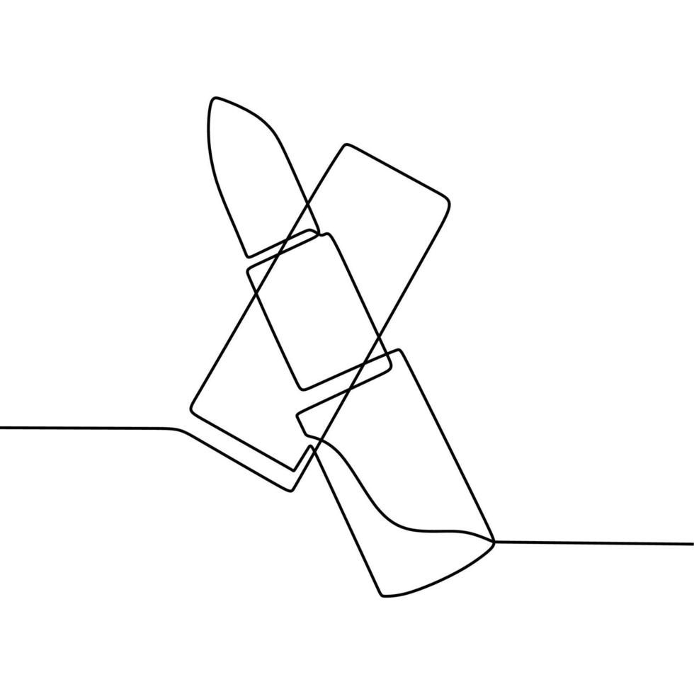 continuous line drawing of cosmetic vector