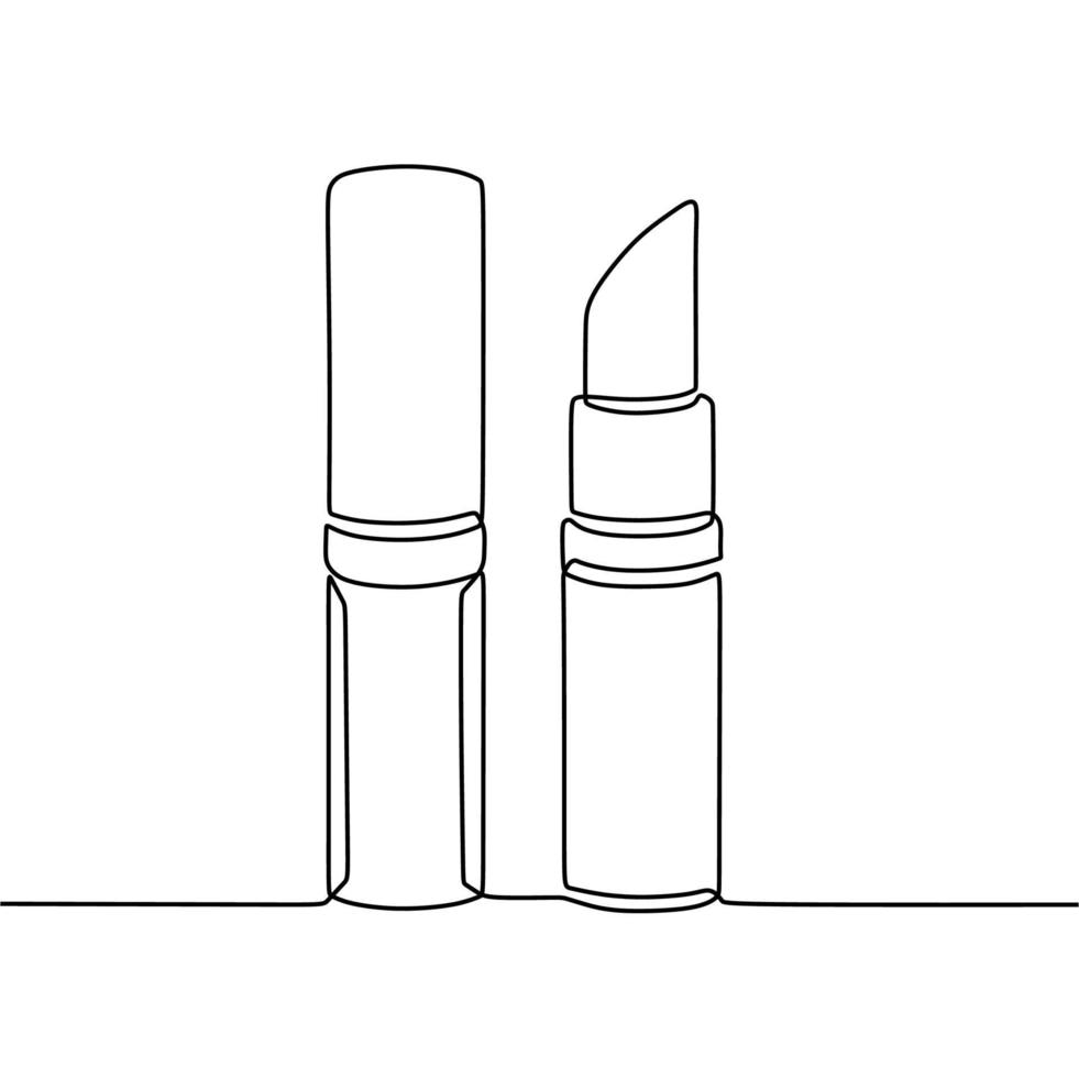 continuous line drawing of cosmetic vector