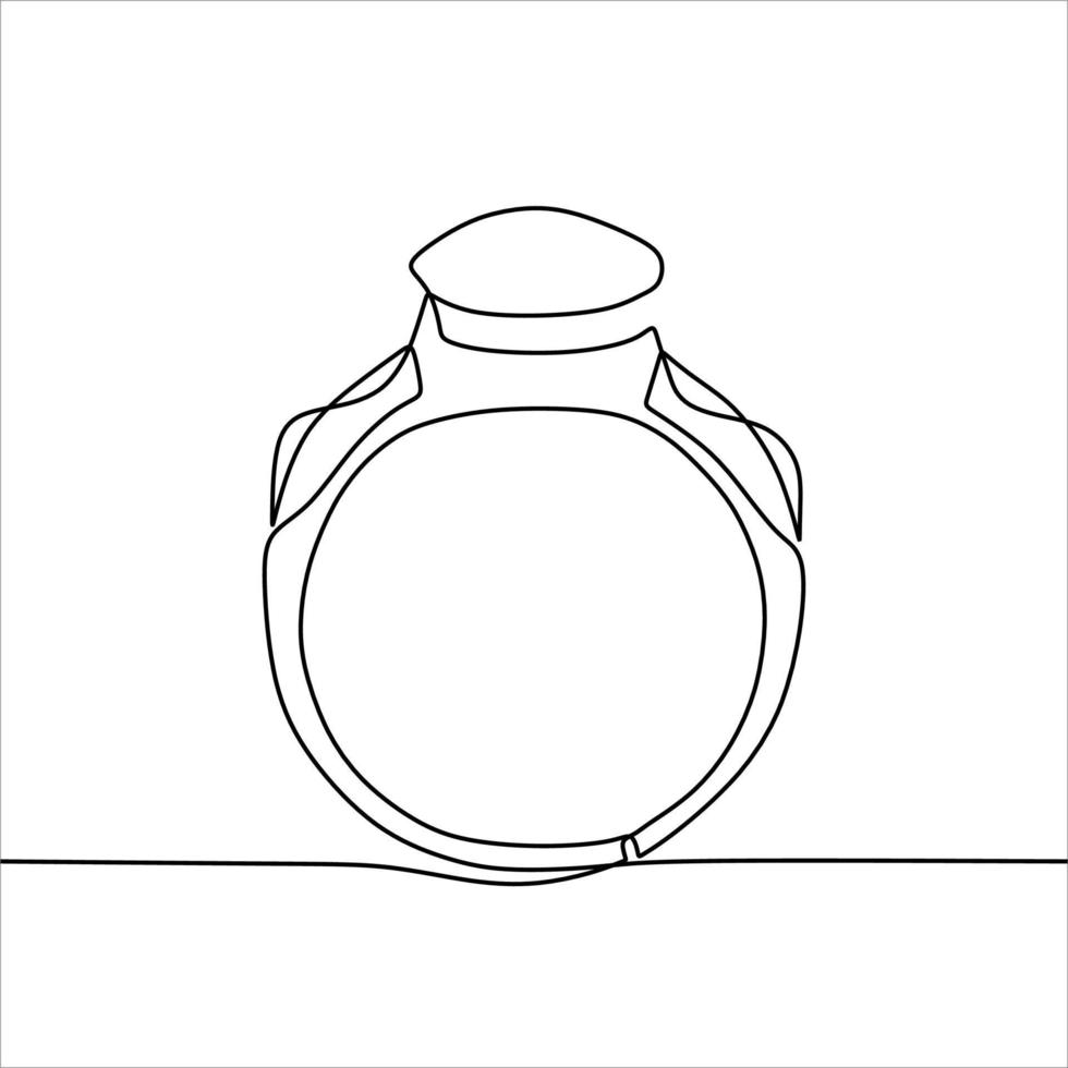 continuous line drawing of ring vector