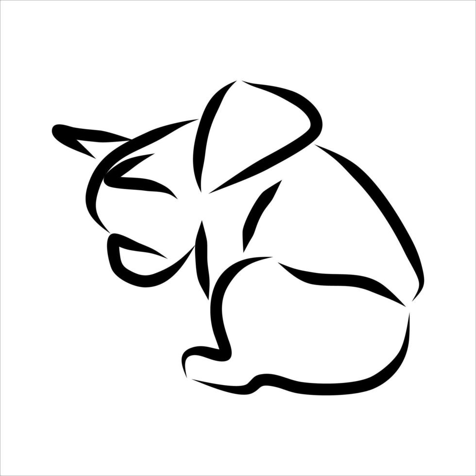 Line drawing of dog vector