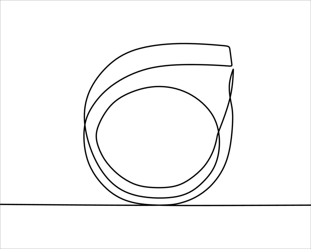 continuous line drawing of ring vector