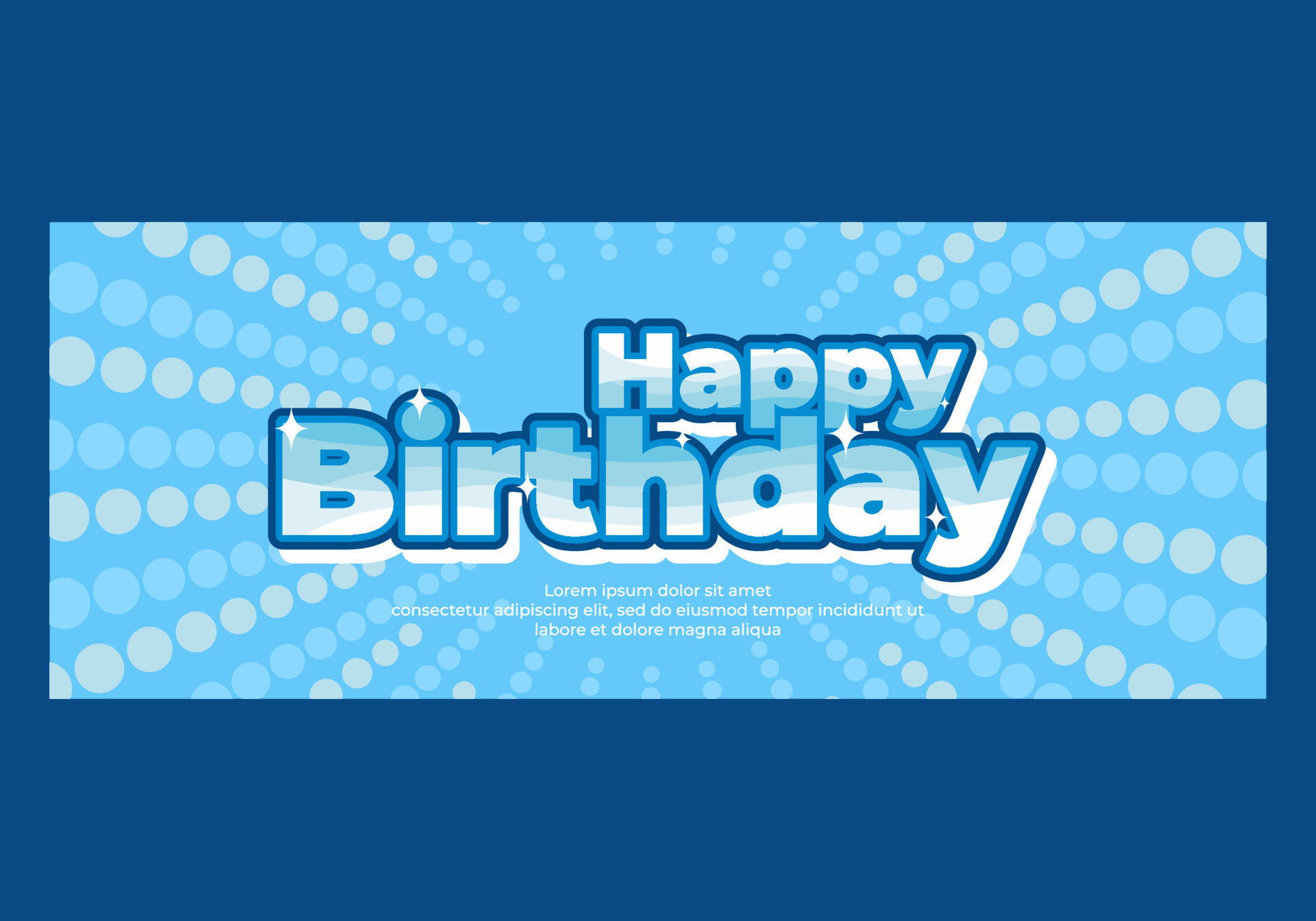 Blue color of Happy Birthday text effect 11463733 Vector Art at Vecteezy