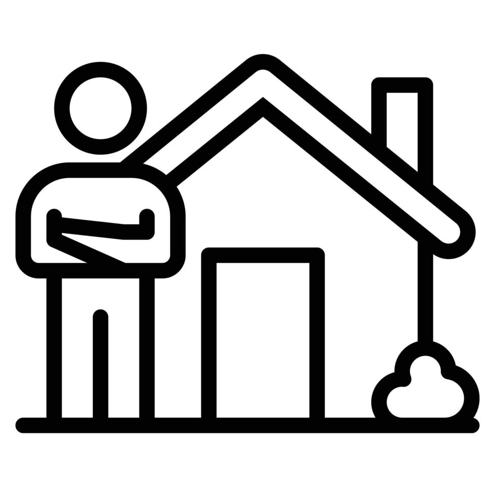 estate line icon vector , home