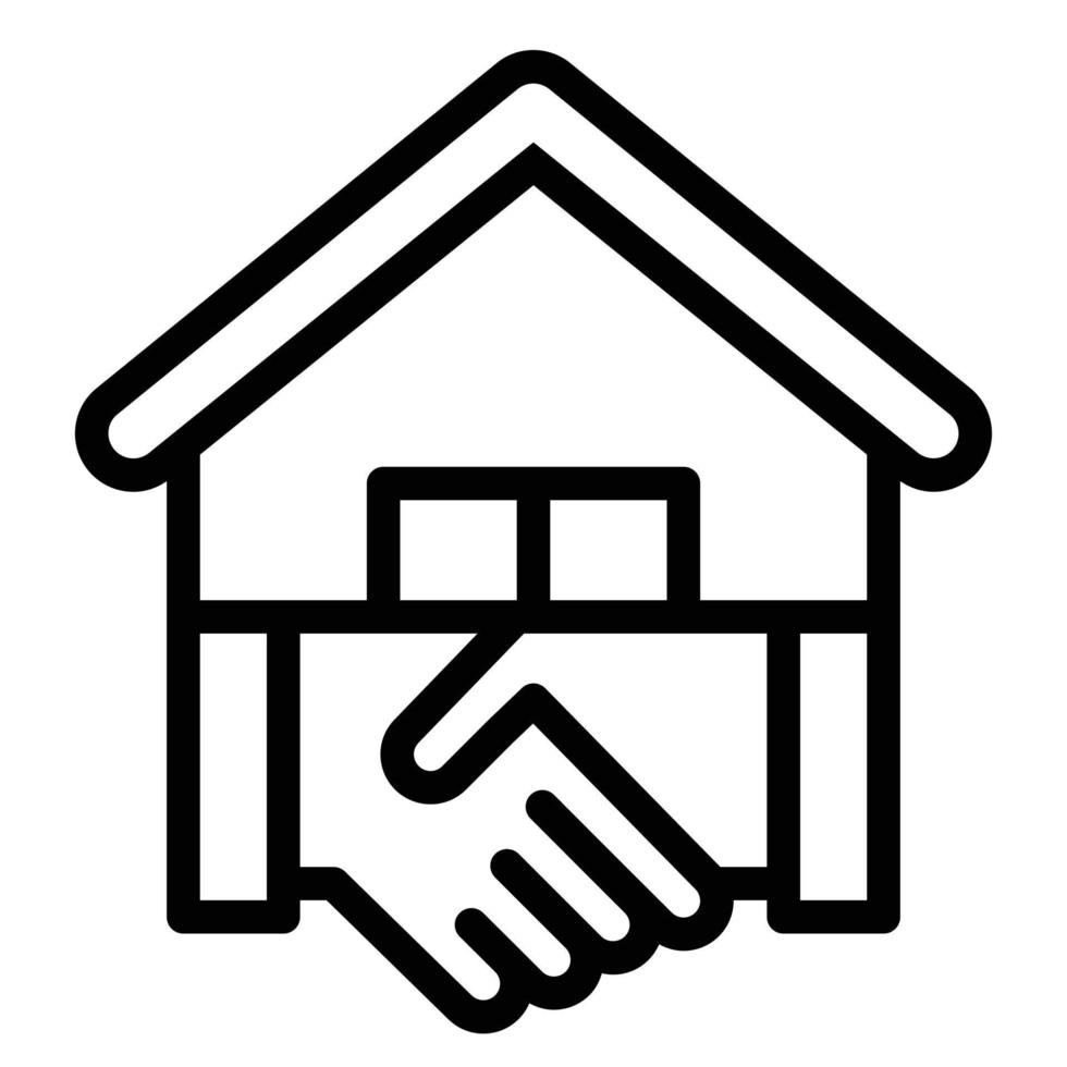 agreement line icon vector, home vector