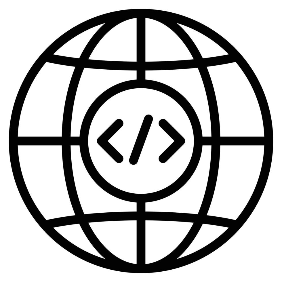 internet icon line vector illustration