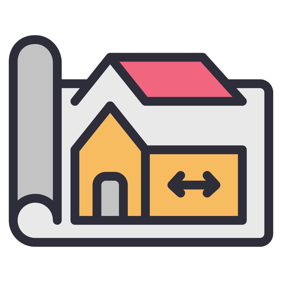 model house line icon vector , home