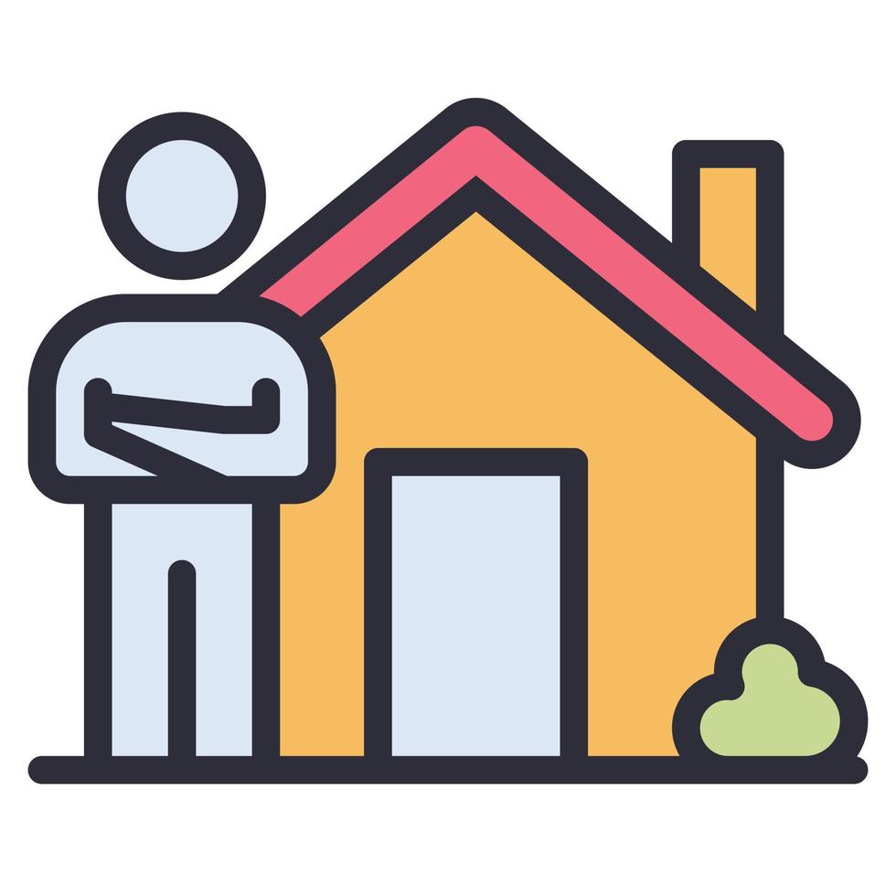 estate line icon vector , home