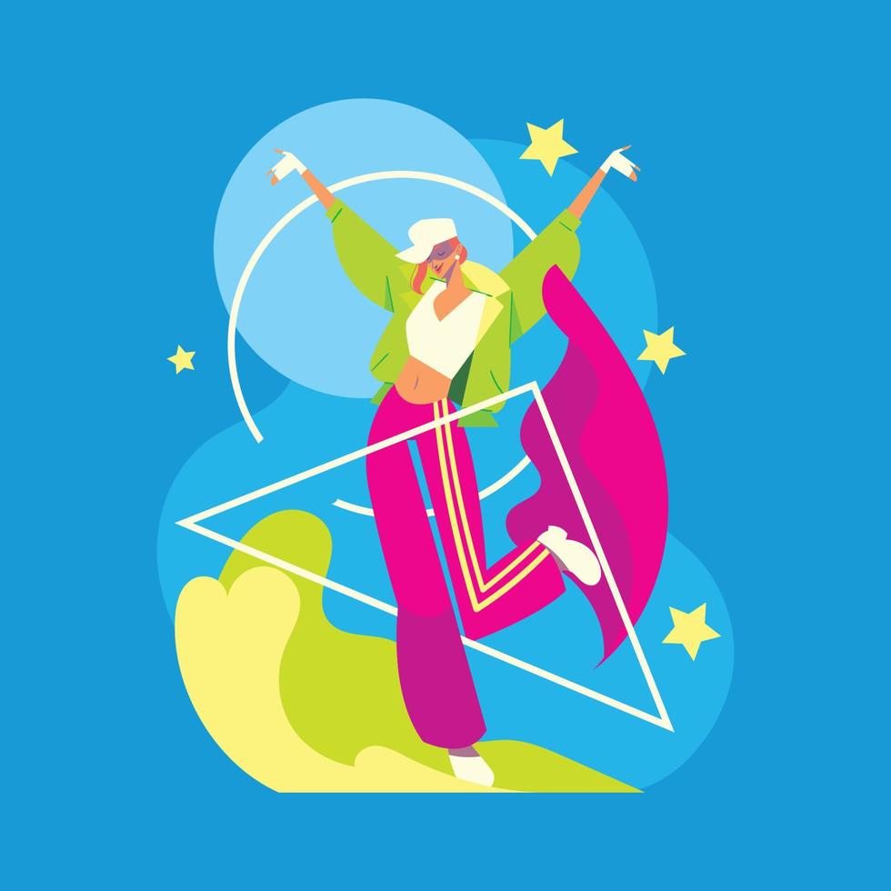 Cute Female Dancer vector