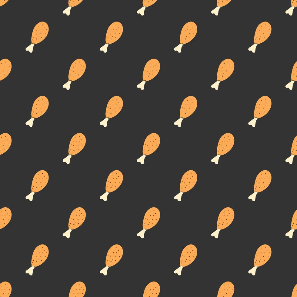 Seamless pattern with chicken legs. doodle meat. Doodle chicken legs icons. Seamless meat pattern vector