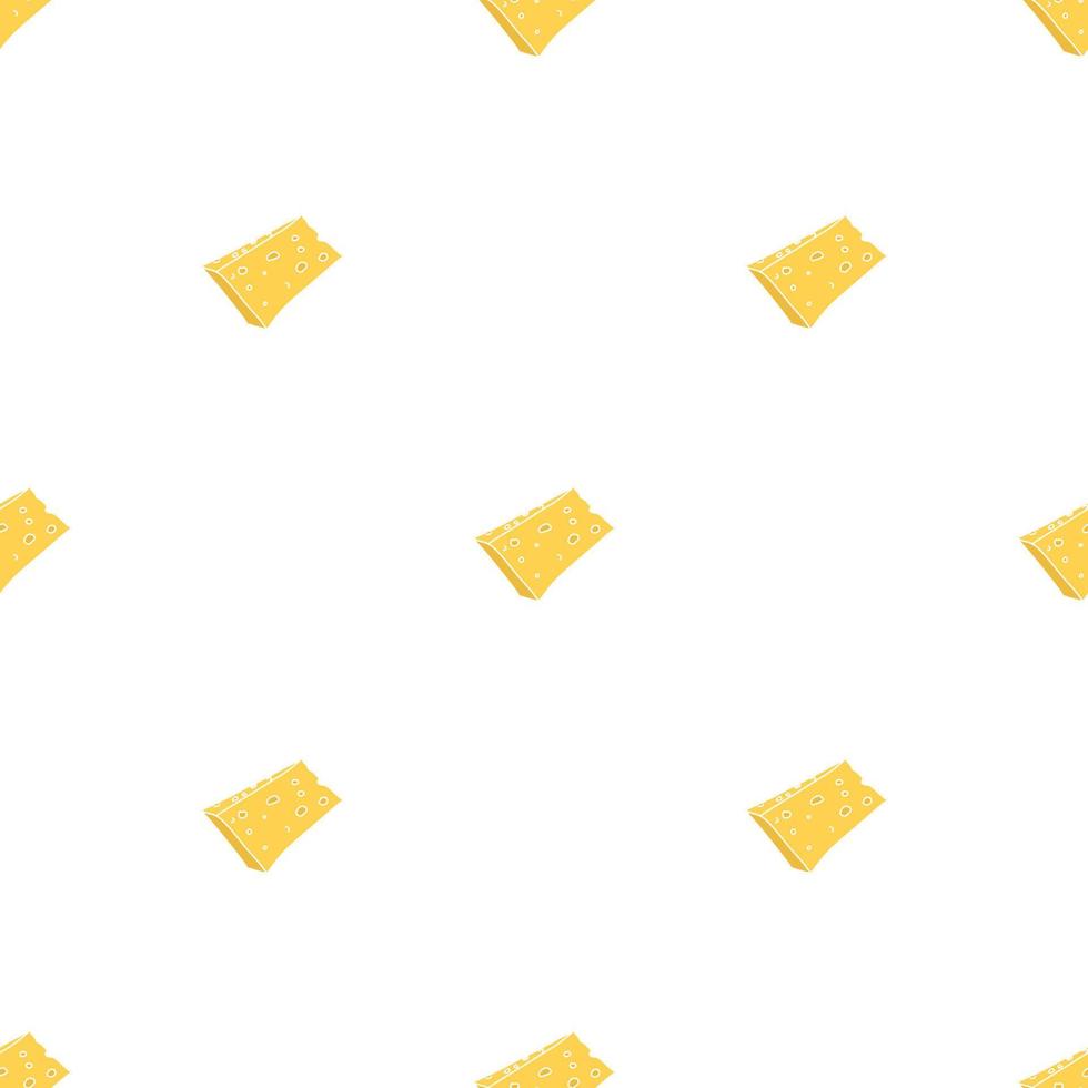 seamless cheese pattern. Doodle vector pattern with cheese icons. Colored cheese background