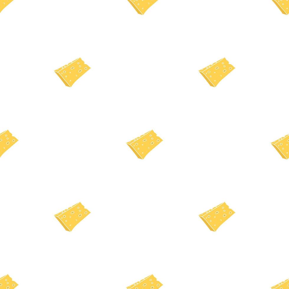 seamless cheese pattern. Doodle vector pattern with cheese icons. Colored cheese background