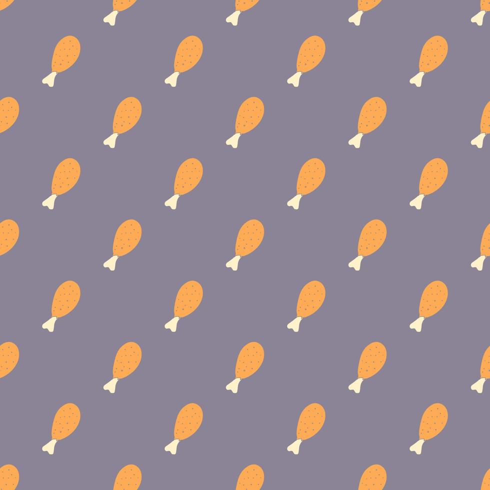 Seamless pattern with chicken legs. doodle meat. Doodle chicken legs icons. Seamless meat pattern vector