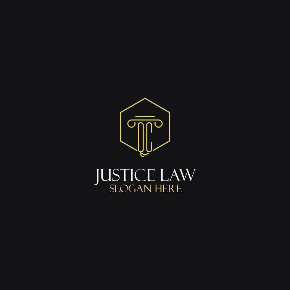 QC monogram initials design for legal, lawyer, attorney and law firm logo 11464978 Vector Art at