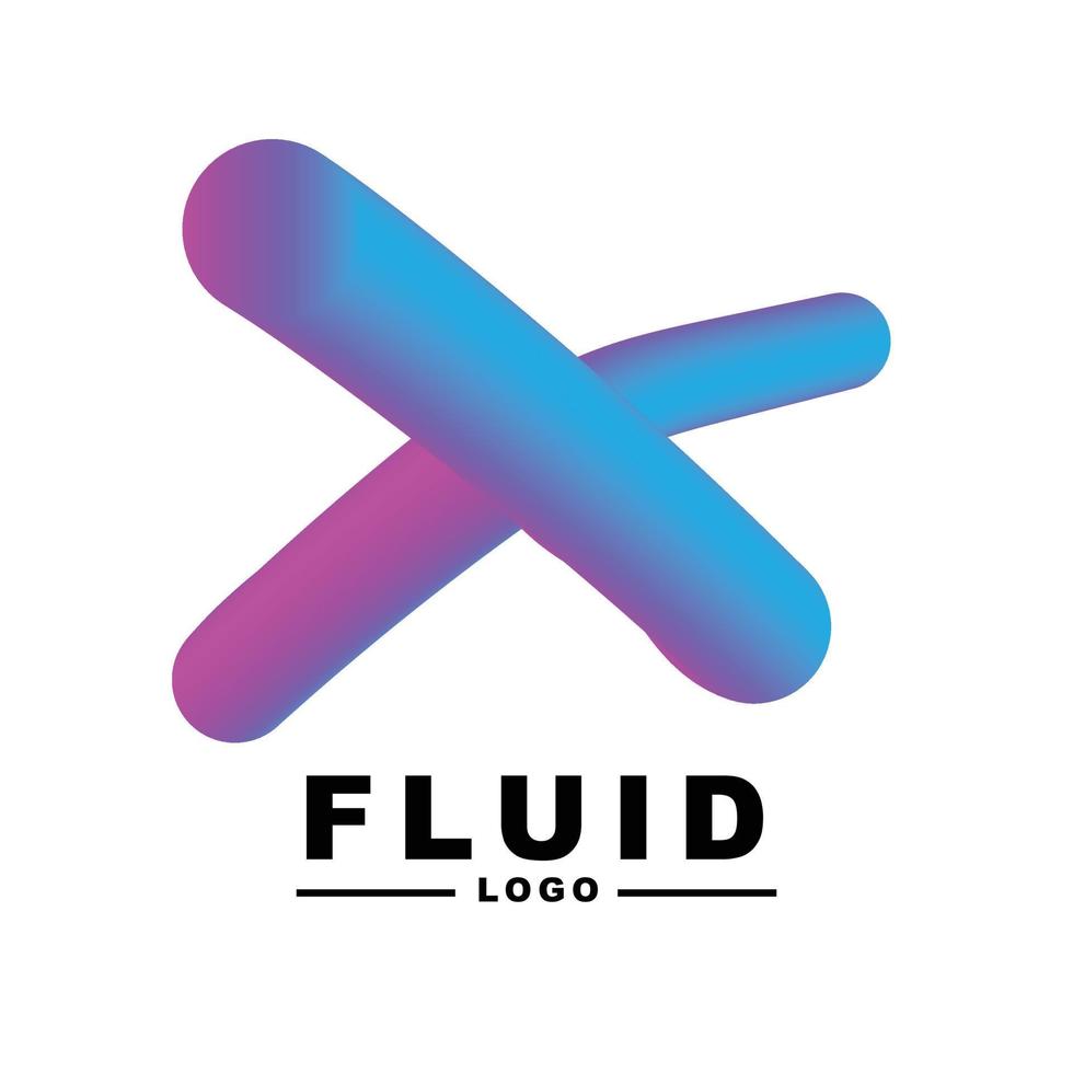fluid color Creativity. Visual communication poster design. letter X logo vector