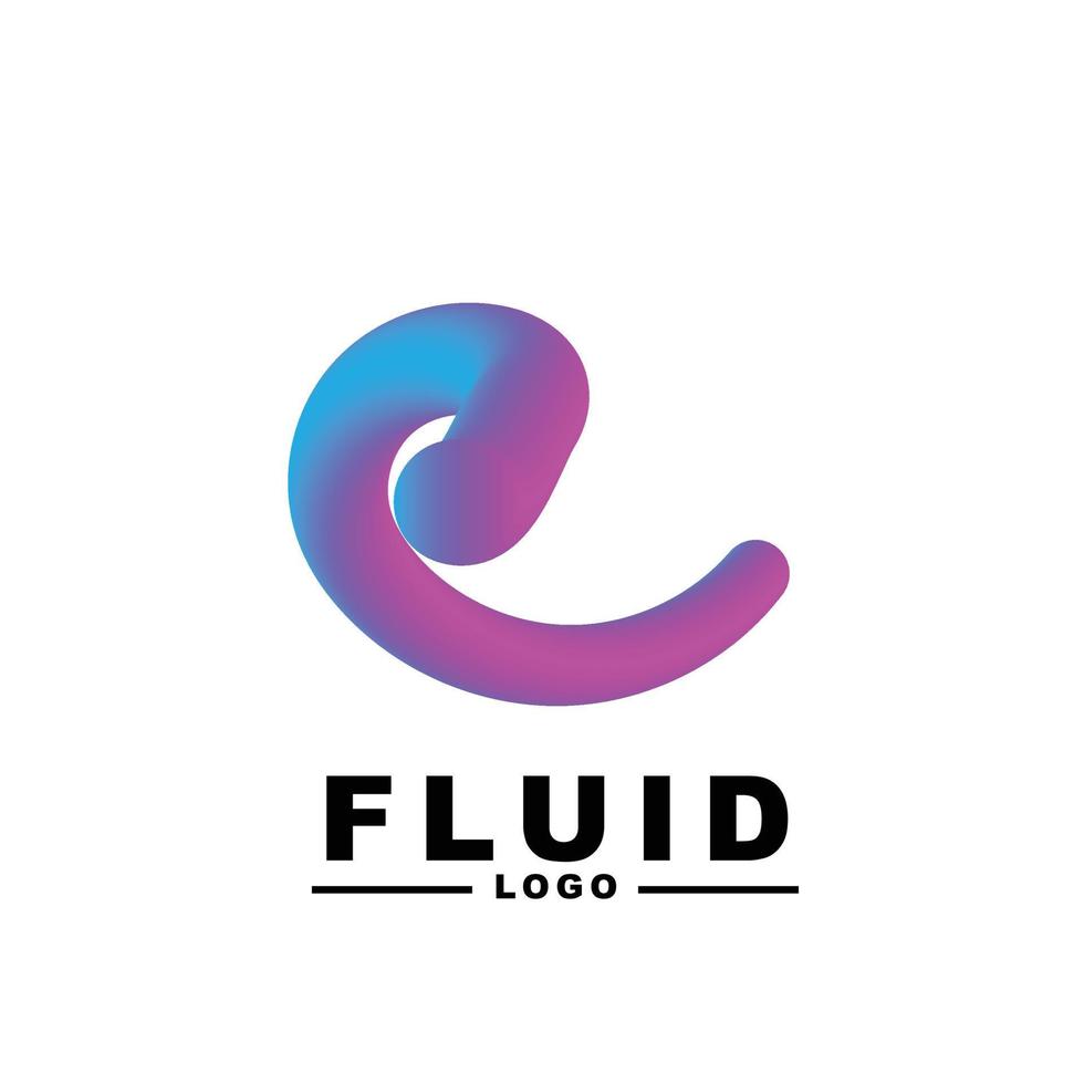 fluid color Creativity. Visual communication poster design. letter E logo vector