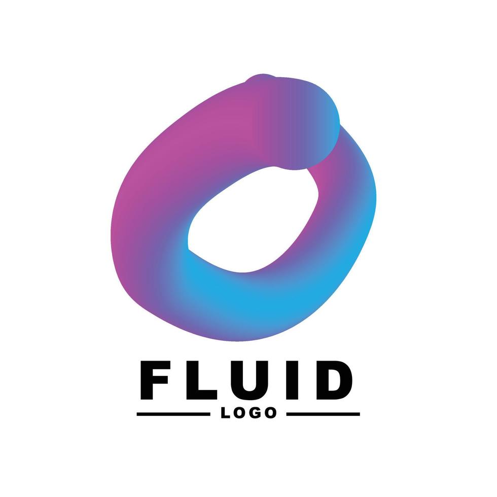 fluid color Creativity. Visual communication poster design. letter O logo vector