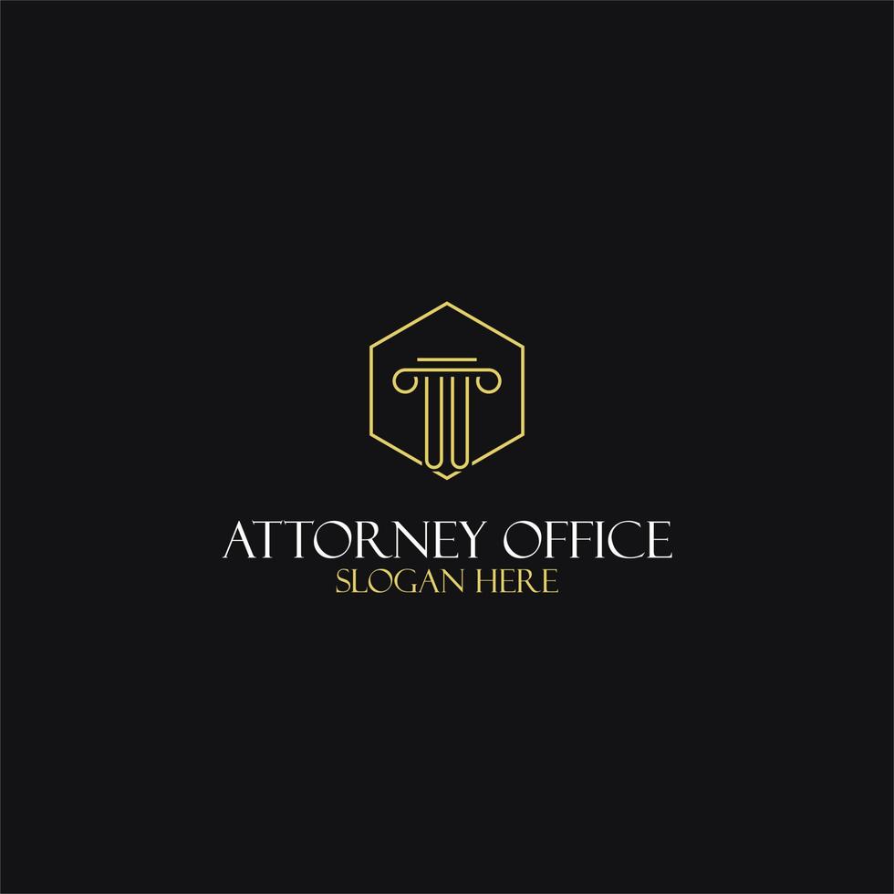 UU monogram initials design for legal, lawyer, attorney and law firm logo vector