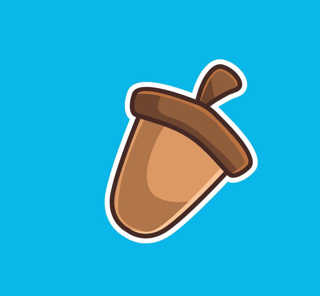 cute giant nut for squirrel. cartoon object concept Isolated illustration. Flat Style suitable for Sticker Icon Design Premium Logo vector