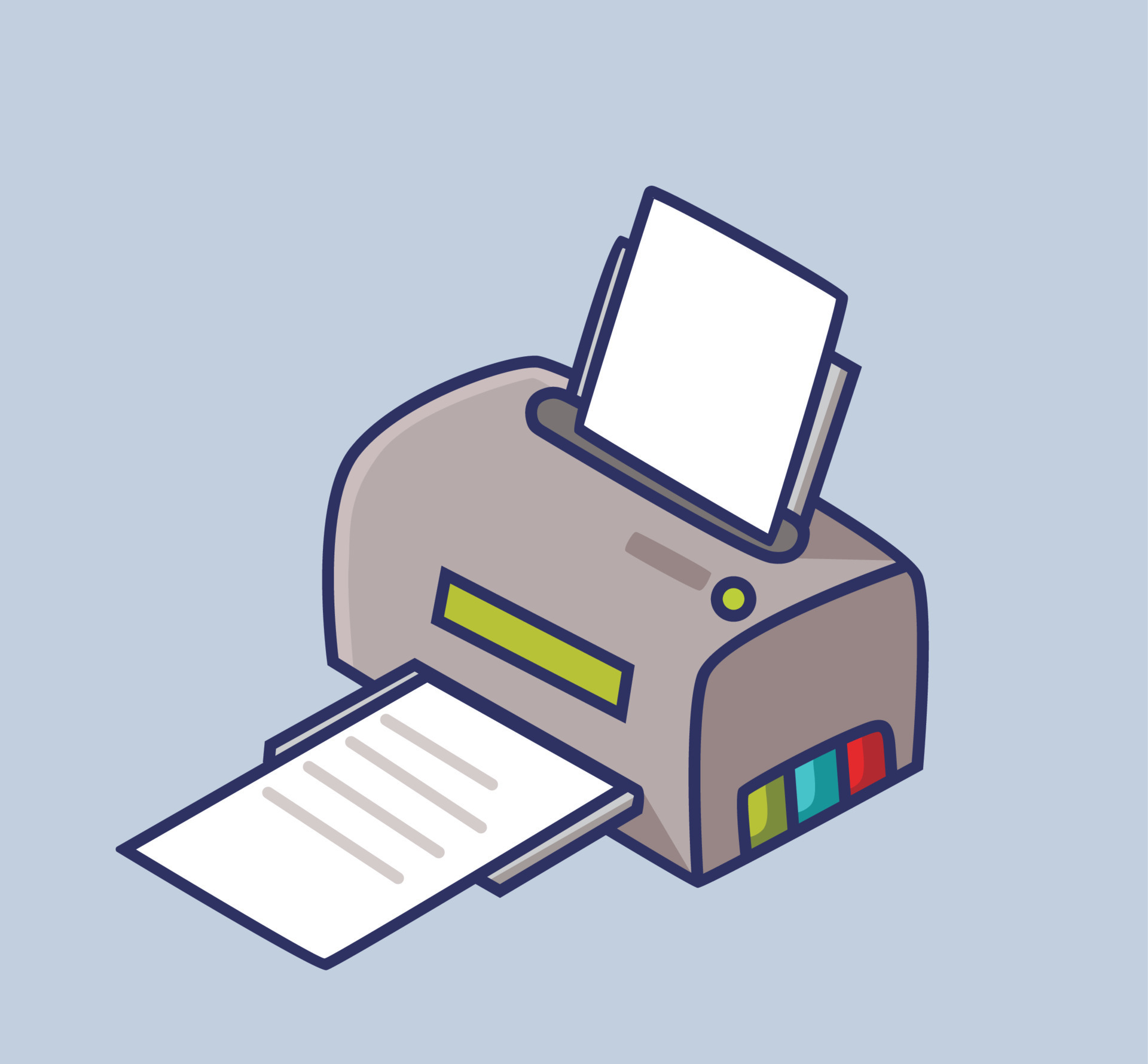 cute printer for office vector 11466573 Vector Art at Vecteezy