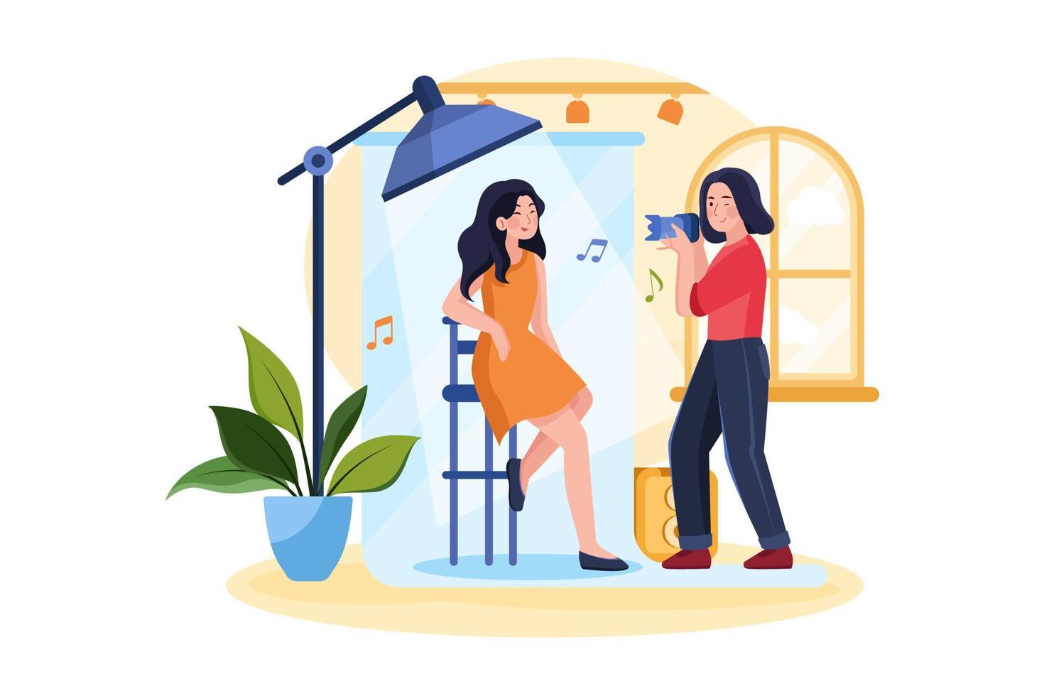Photographer Illustration concept on white background vector