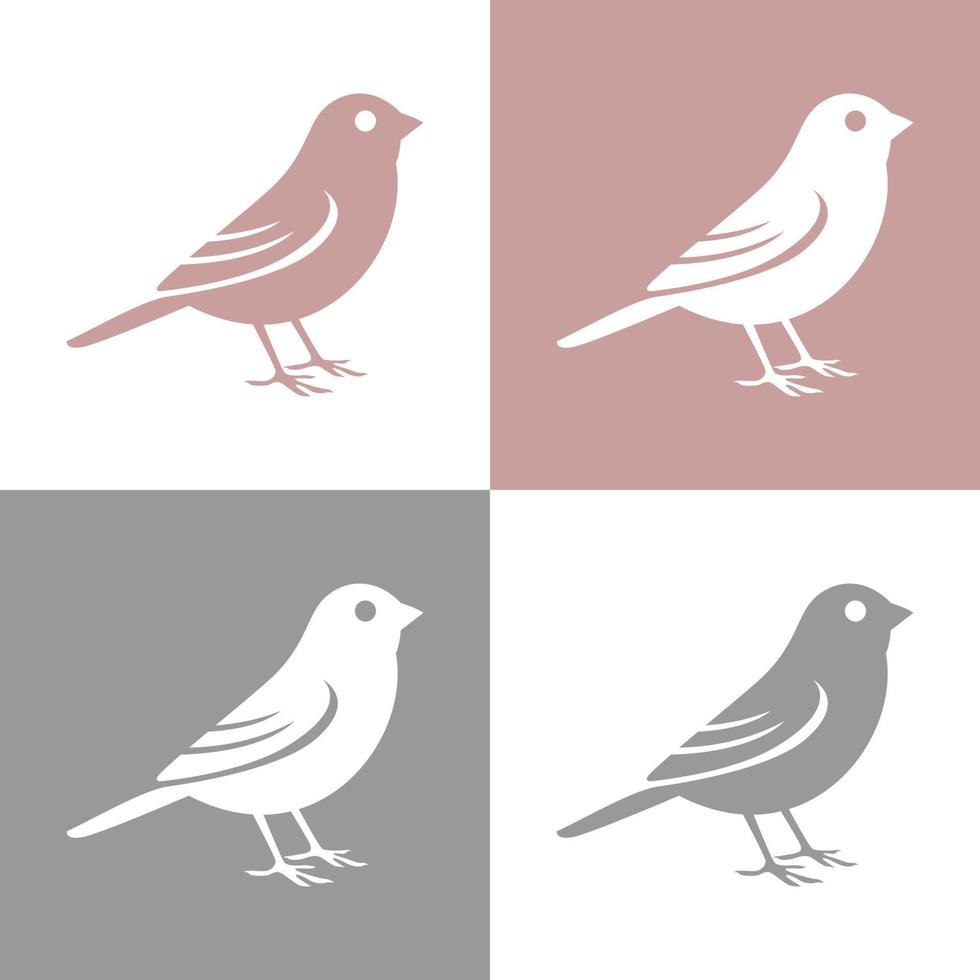 Vintage canary vector logo icon