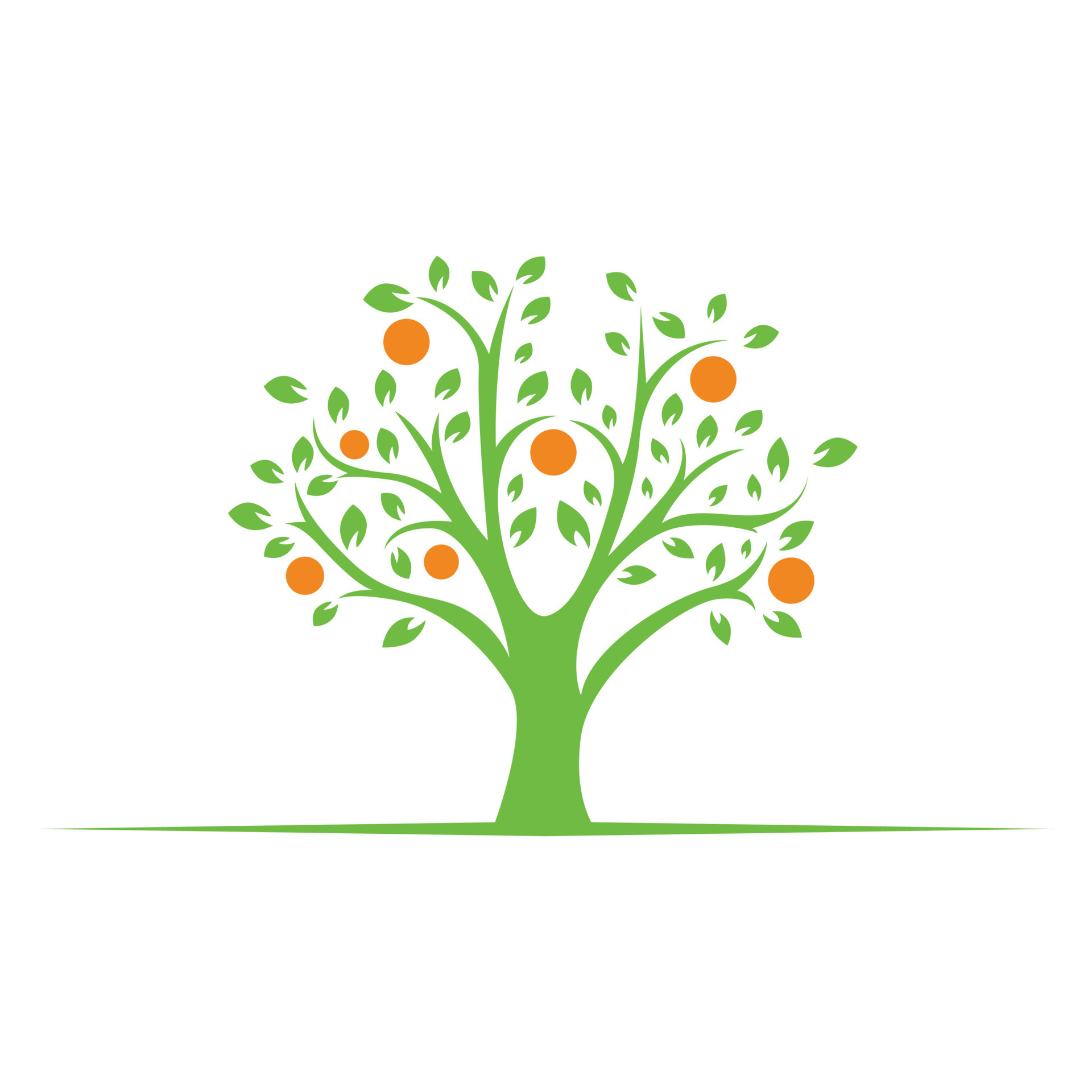 Orange tree vector logo illustration 11467044 vector art at vecteezy