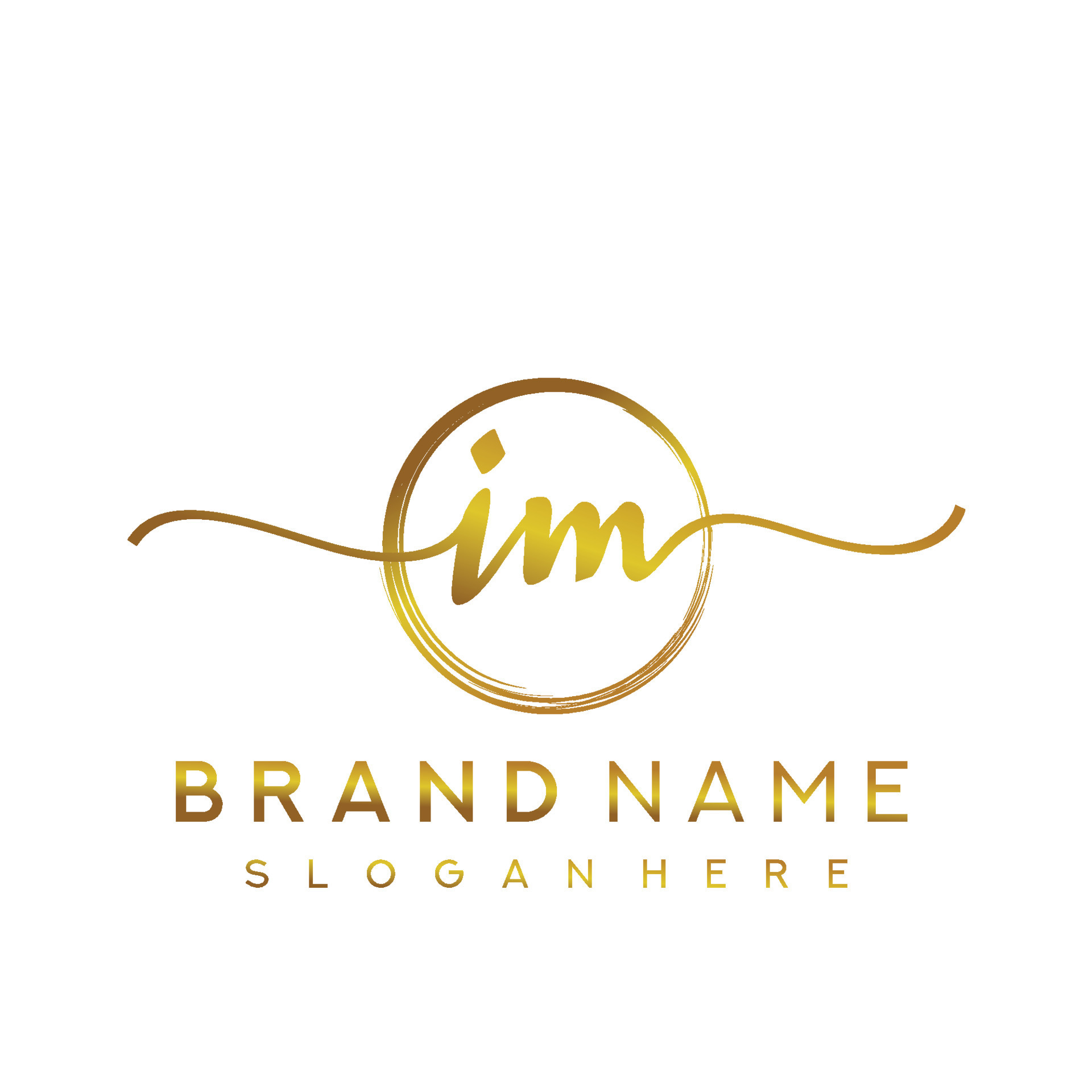 Initial pm beauty monogram and elegant logo design