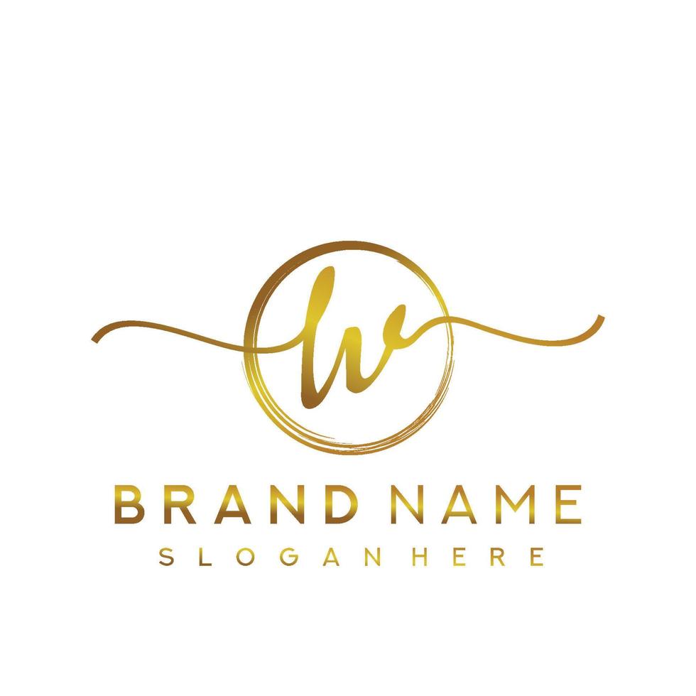 Initial LV beauty monogram and elegant logo design, handwriting logo of initial signature, wedding, fashion, floral and botanical with creative template. vector