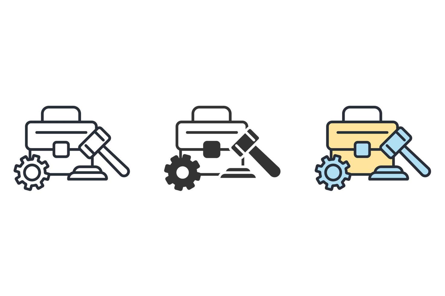 business law icons  symbol vector elements for infographic web