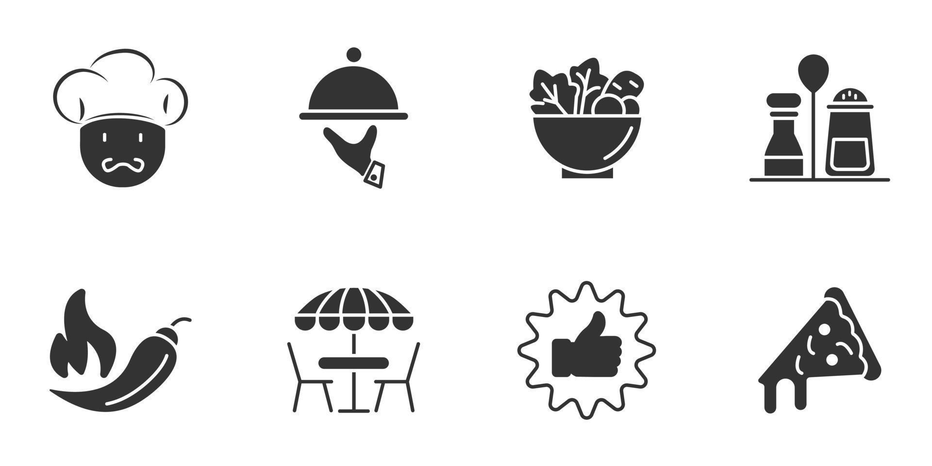 restaurant icons set .  restaurant pack symbol vector elements for infographic web