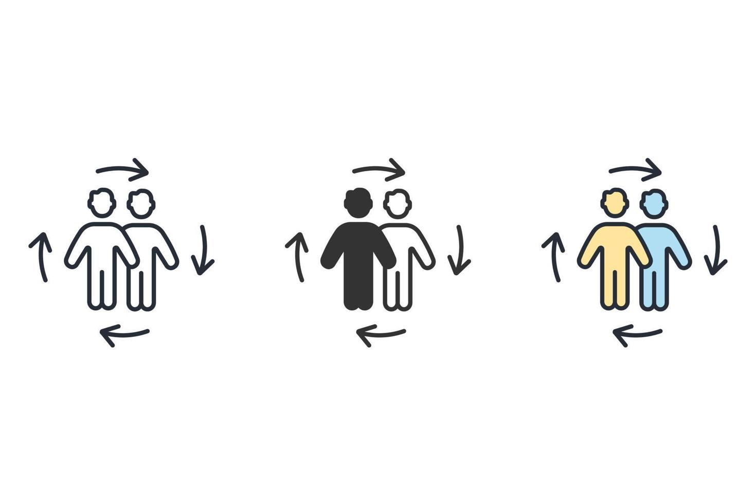relationship icons  symbol vector elements for infographic web