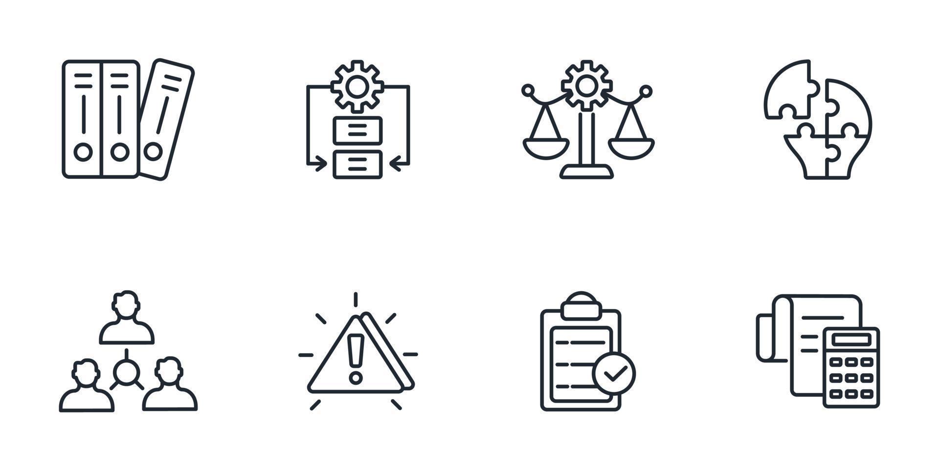 compliance icons set . compliance pack symbol vector elements for infographic web