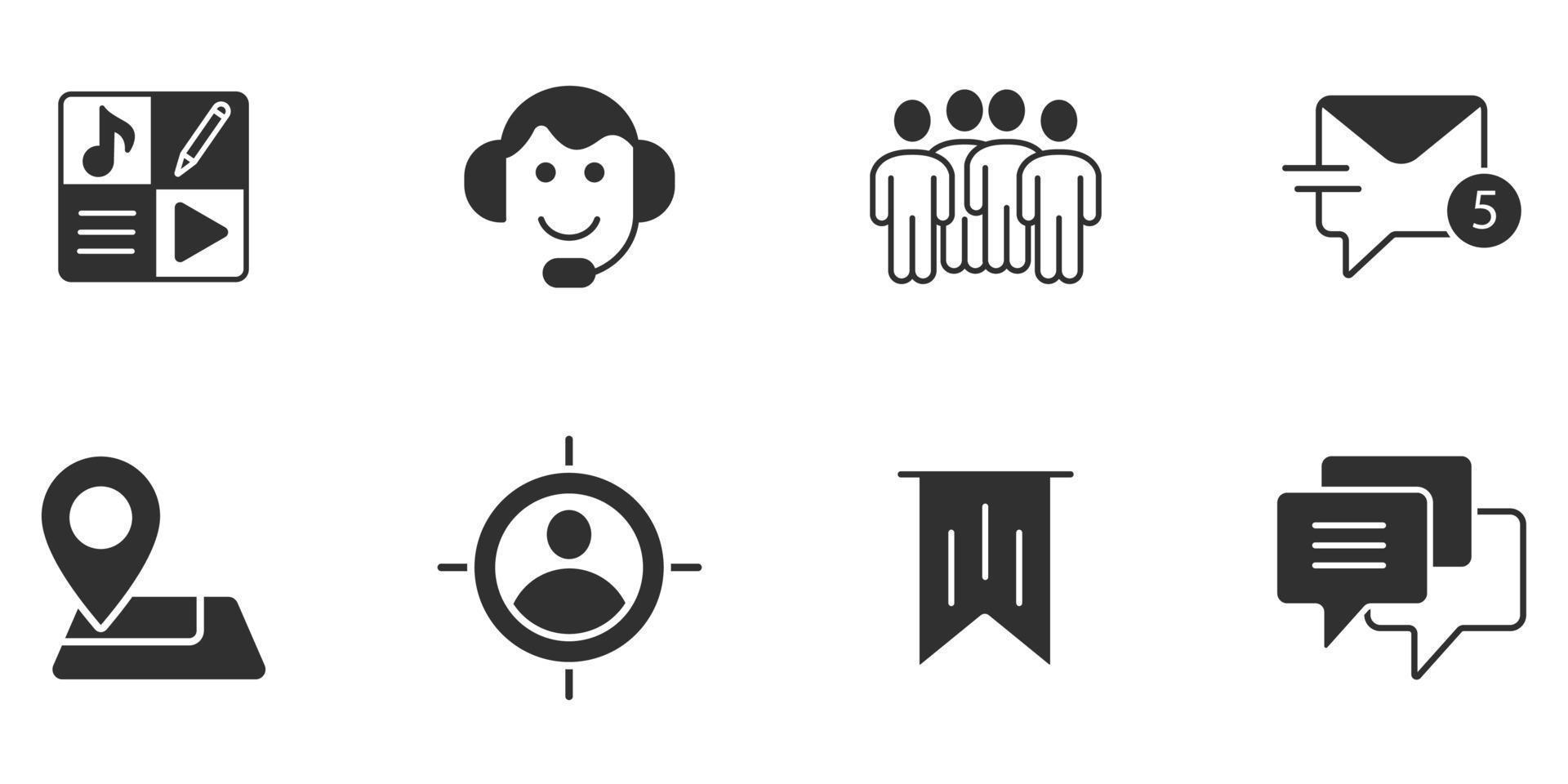 Blogger, blogging, blog icons set .  Blogger, blogging, blog pack symbol vector elements for infographic web