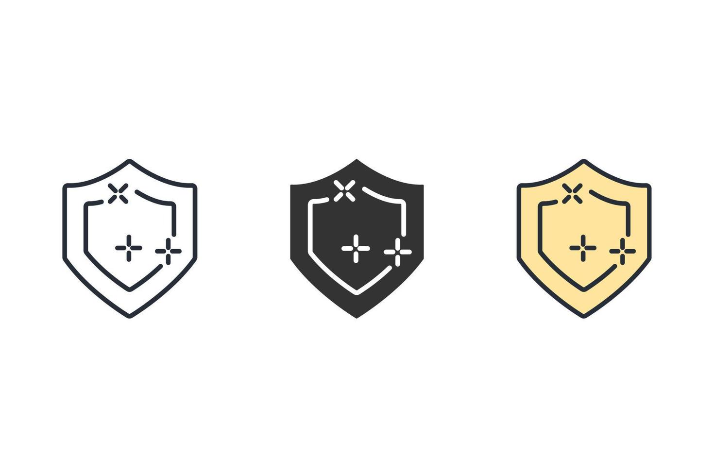 iconos de protección símbolo elementos vectoriales para web infográfico vector