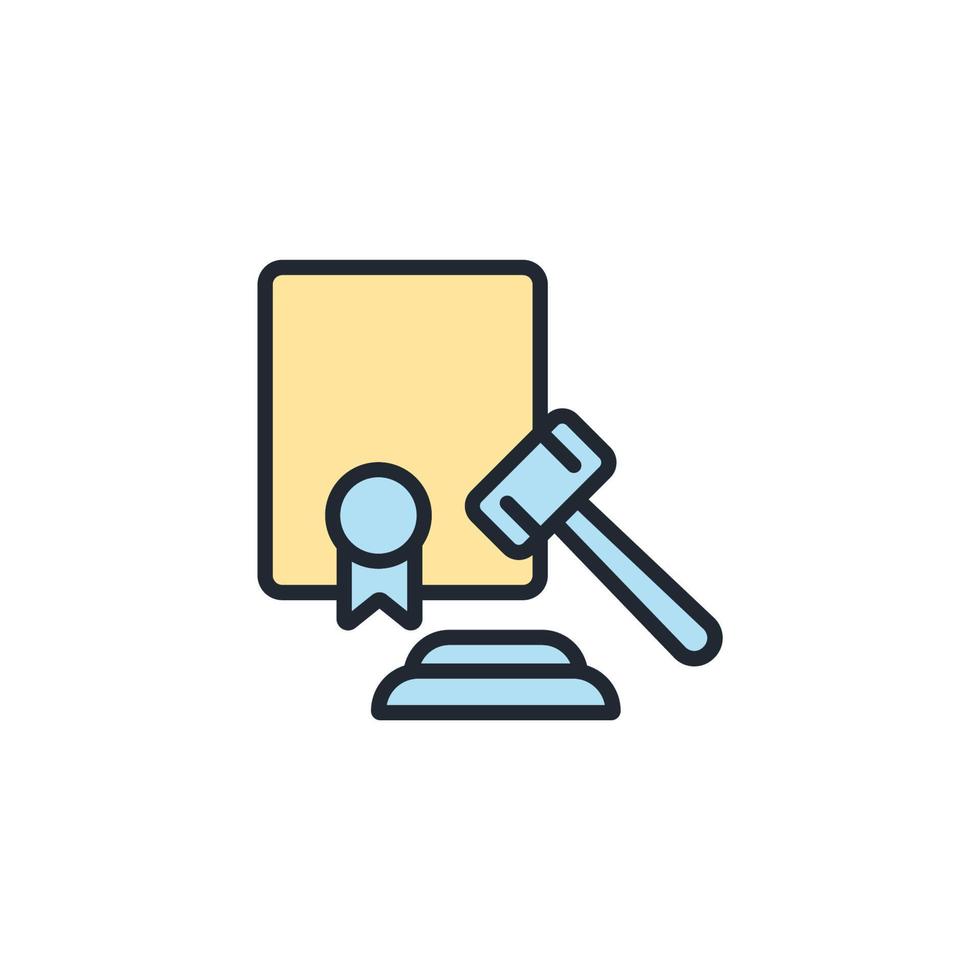 Law icons  symbol vector elements for infographic web