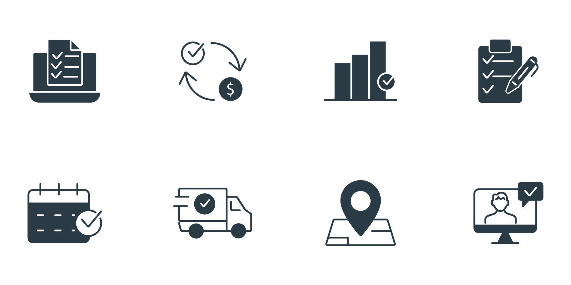 Check Marks icons set .  Check Marks pack symbol vector elements for infographic web