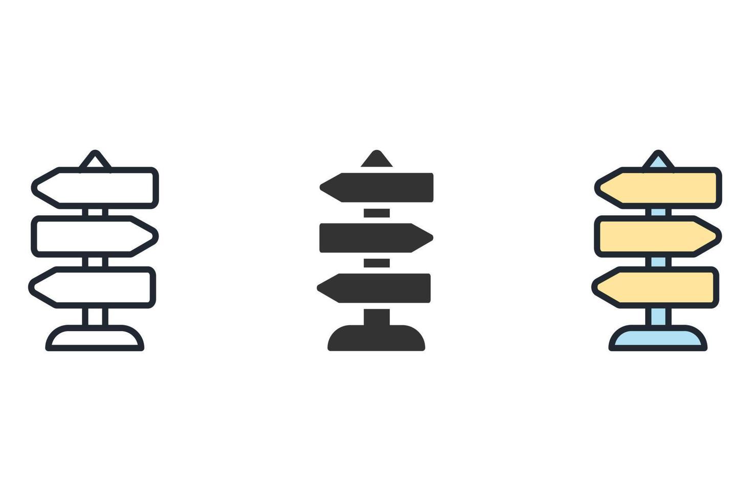 directrices iconos símbolo elementos vectoriales para infografía web vector