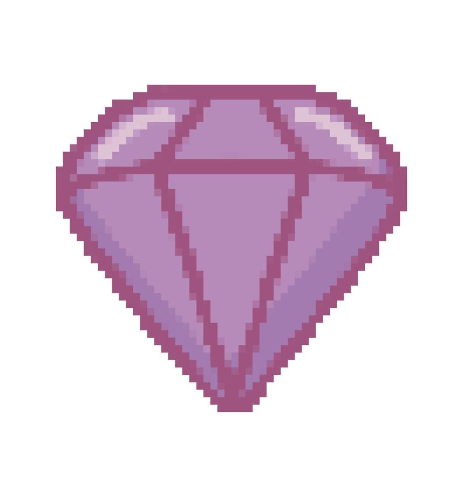 diamond pixel art vector