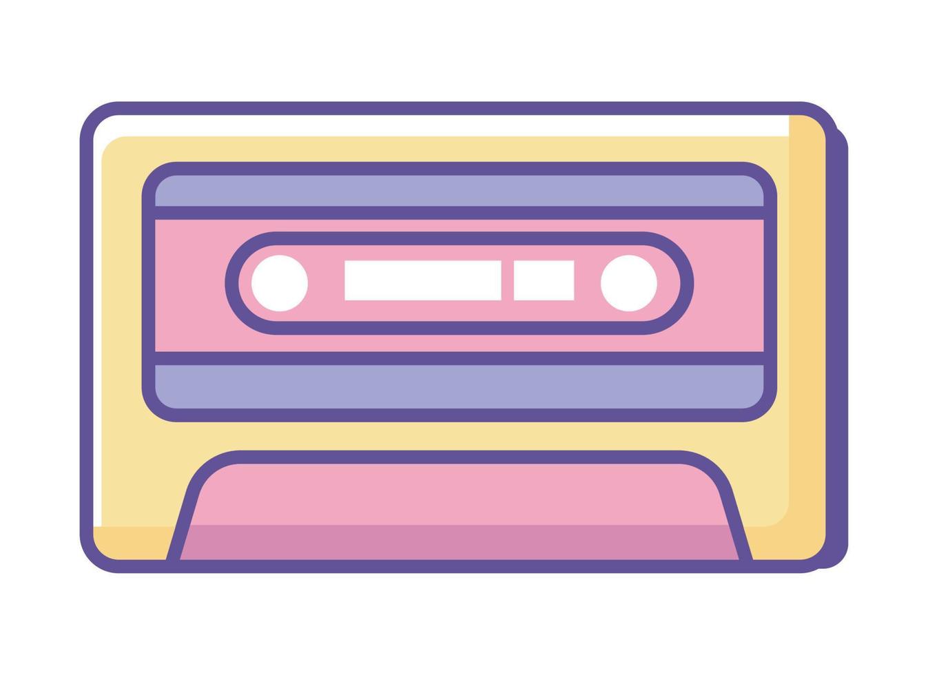 music cassette 90s modern style vector