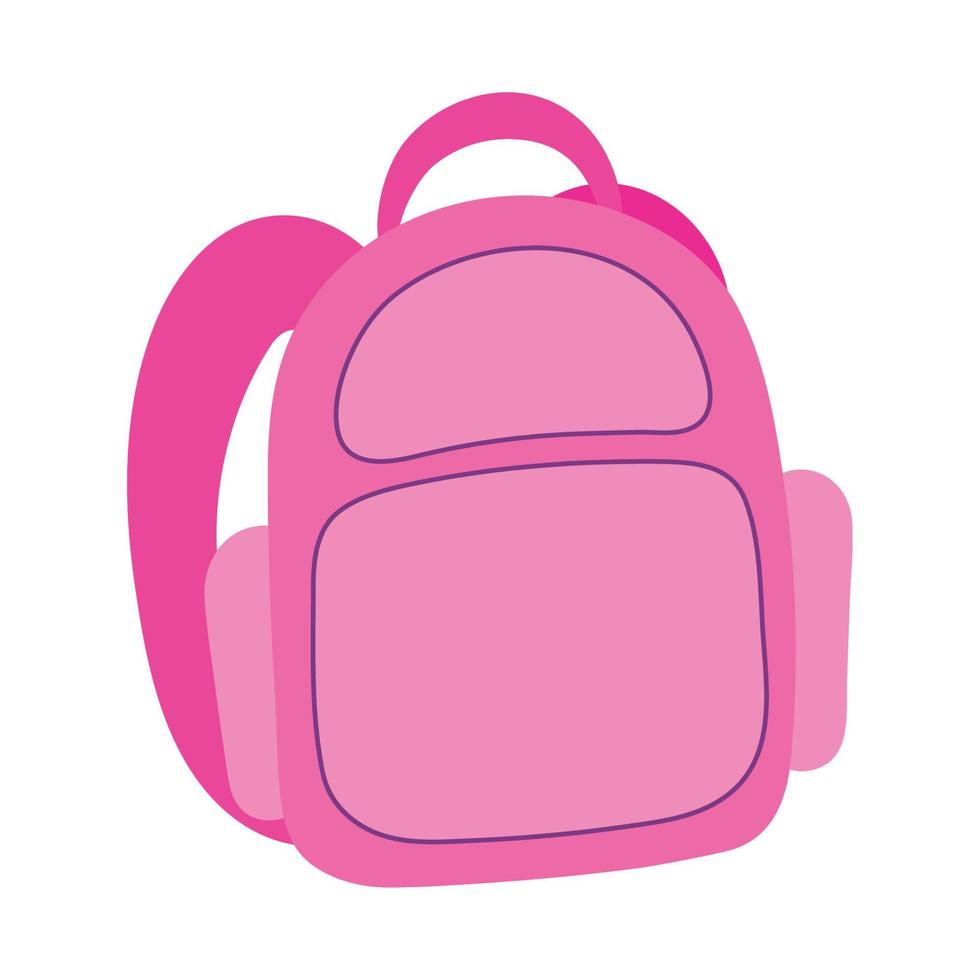 icono de dibujos animados de mochila escolar vector