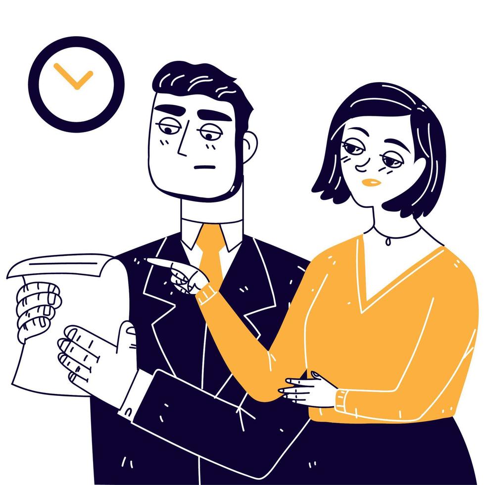 business man and woman vector