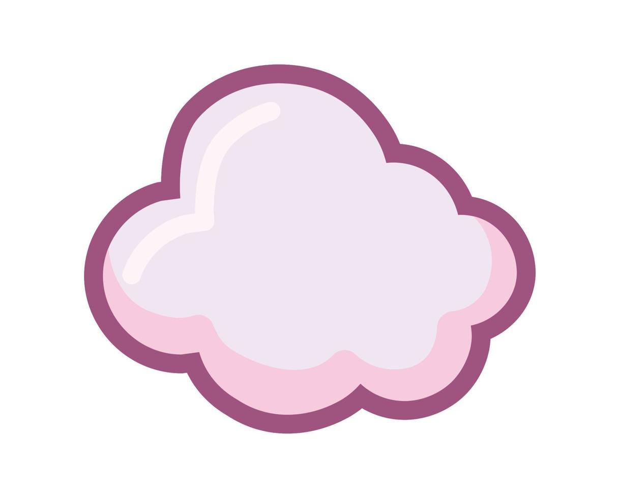 icono de dibujos animados de nube vector