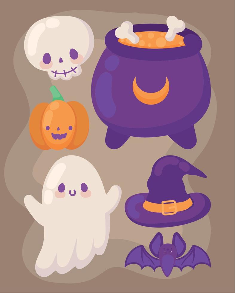 icons halloween miscellaneous vector