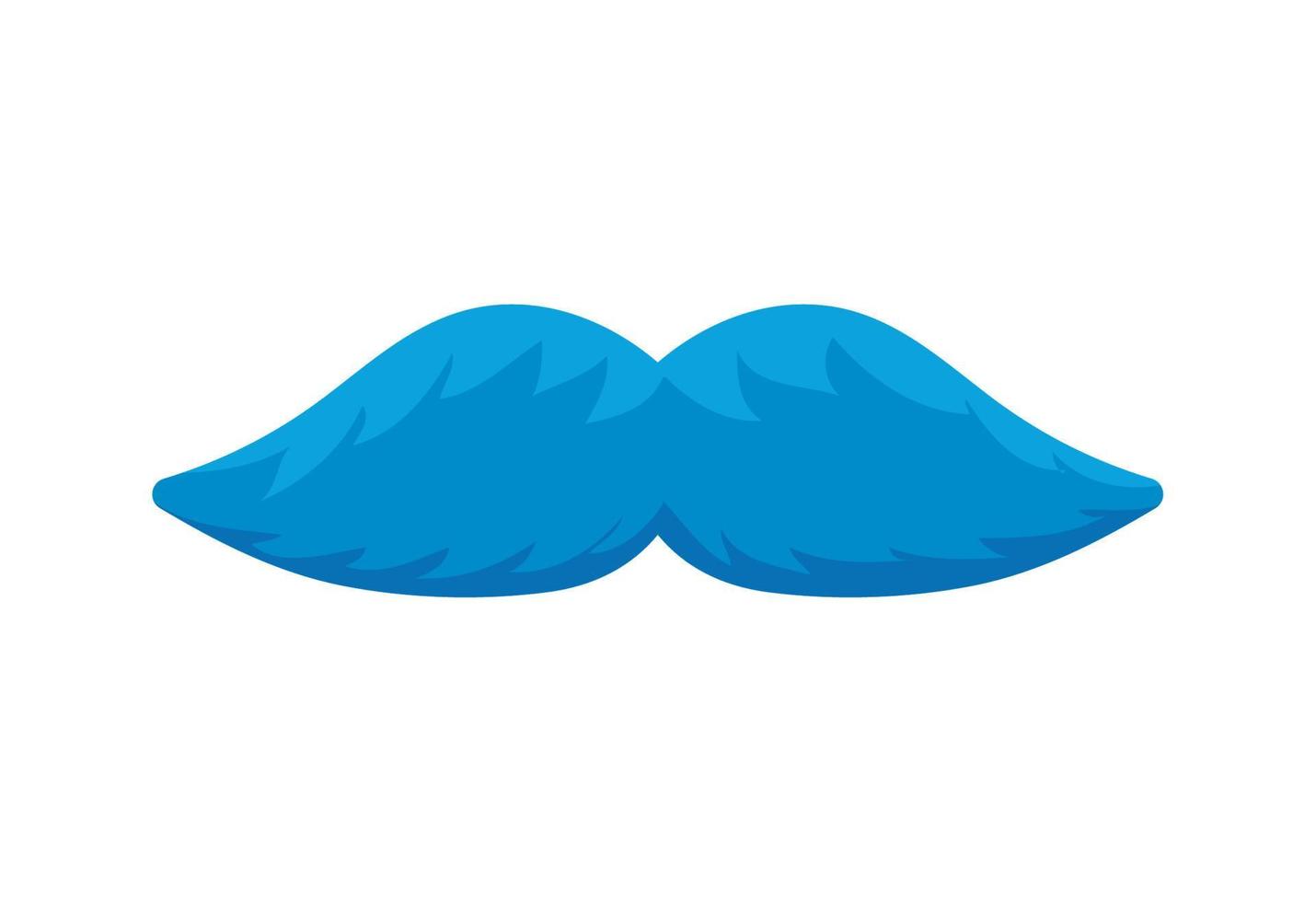 blue moustache movember vector